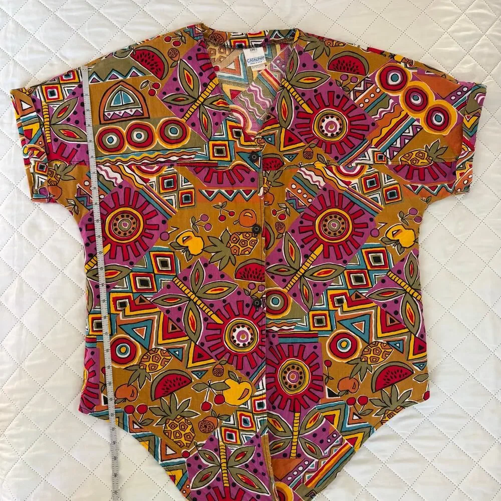 Vintage Catalina 2 Piece Set Made USA Tropical Geometric Resort Palm Springs M